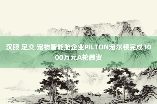 汉服 足交 宠物智能舱企业PILTON宠尔顿完成3000万元A轮融资