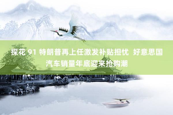 探花 91 特朗普再上任激发补贴担忧  好意思国汽车销量年底迎来抢购潮
